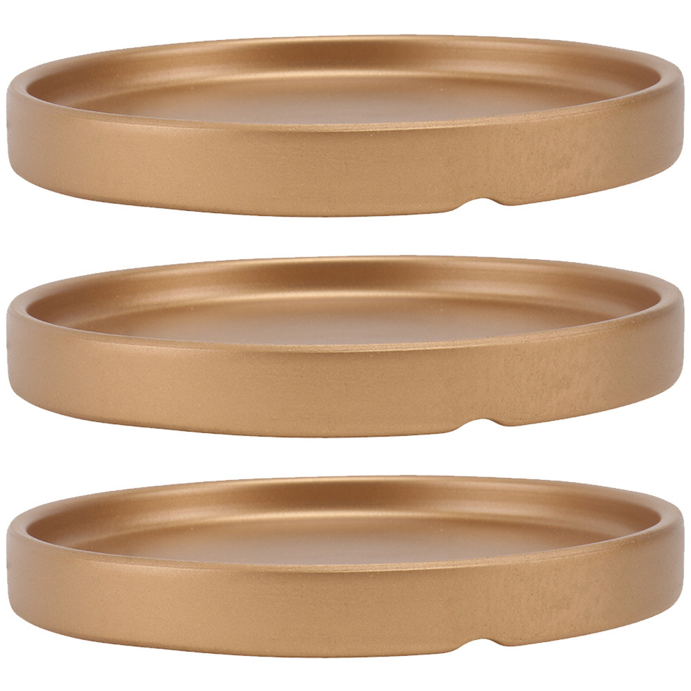 Drip Tray Saucer - 3 Buah Tatakan Pot Bunga Keramik