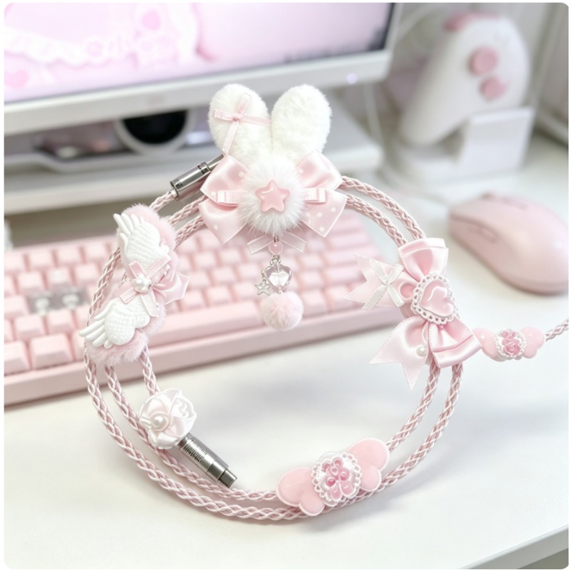 Copper Wire Roll - Kabel Data DIY Lampu Pink Putih