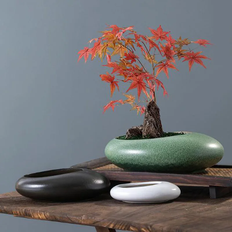 Bonsai Garden Art - Vas Bonsai Keramik Kasar, Pot Tanaman
