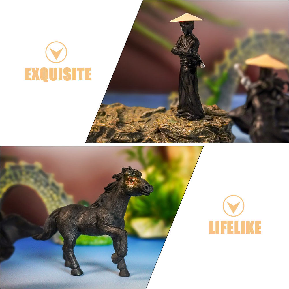 3 Buah Miniatur Patung Ksatria - Bonsai Garden Art ulasan dan harga