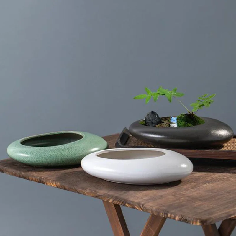Vas Bonsai Keramik Kasar, Pot  - Bonsai Garden Art ulasan dan harga